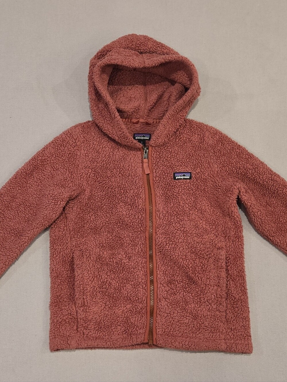 Patagonia Girls Los Gatos Hoody Jacket Dusty Rose Full Zip Fleece